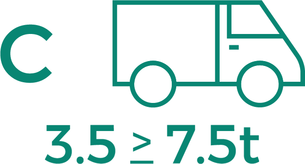 Commercial vehicles over 3,5t to 7,5t GVWR